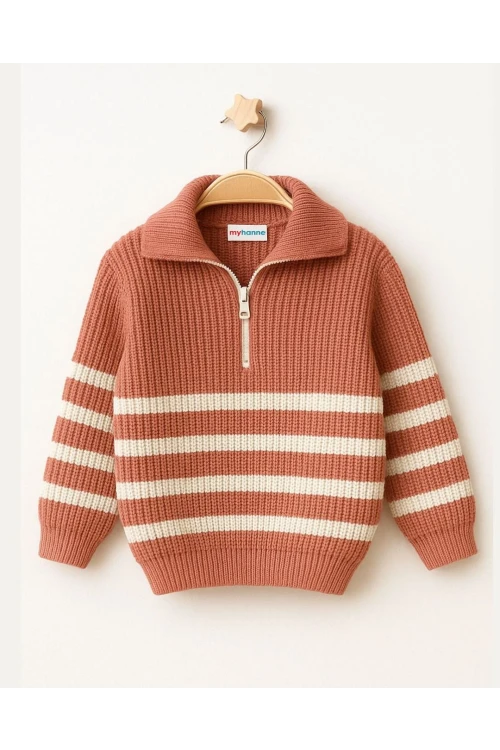 Çizgili Triko Kazak 4099