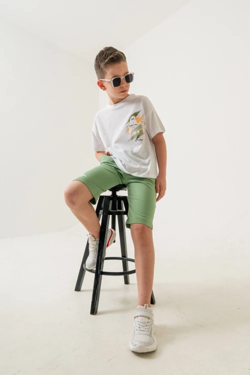 Classic Style Baskılı Kaprili Erkek Çocuk Takım 12257