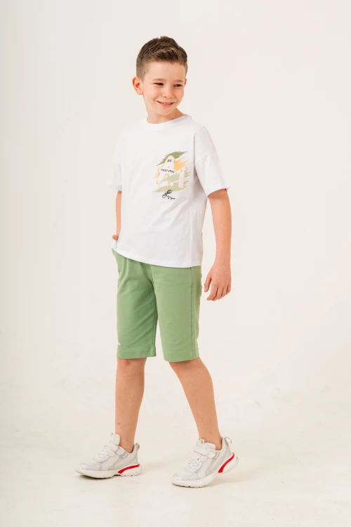 Classic Style Baskılı Kaprili Erkek Çocuk Takım 12257