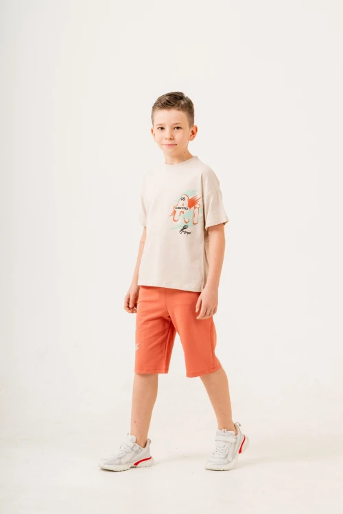 Classic Style Baskılı Kaprili Erkek Çocuk Takım 12257