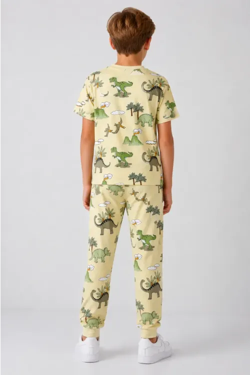 Desenli Erkek Çocuk Pijama Takımı 91101