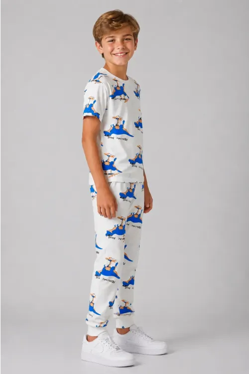 Desenli Erkek Çocuk Pijama Takımı 91101