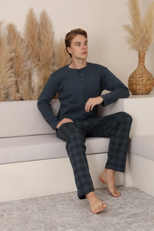 Desenli Erkek Pijama Takımı 16675