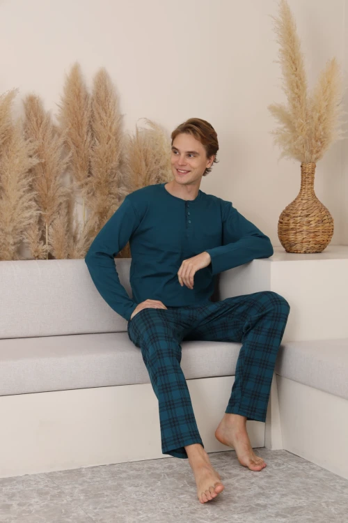 Desenli Erkek Pijama Takımı 16675