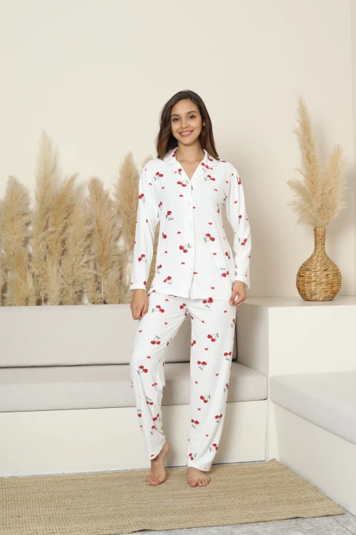 Desenli Kadın Pijama Takımı 14104