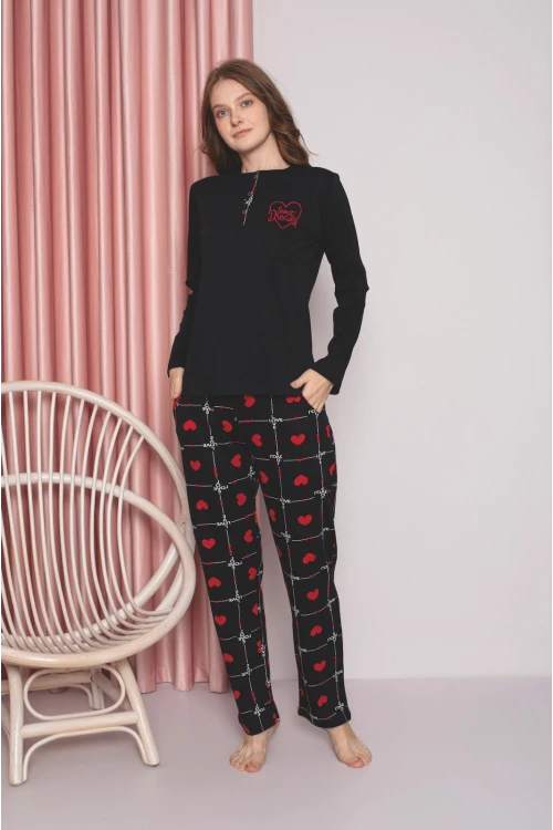 Desenli Kadın Pijama Takımı 2037