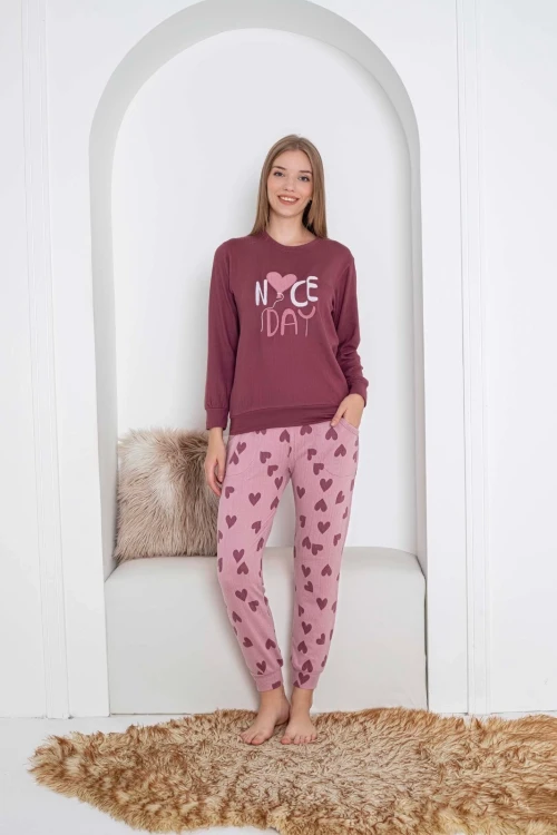 Desenli Kadın Pijama Takımı 2081