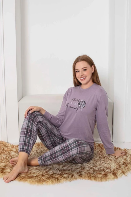 Desenli Kadın Pijama Takımı 2094