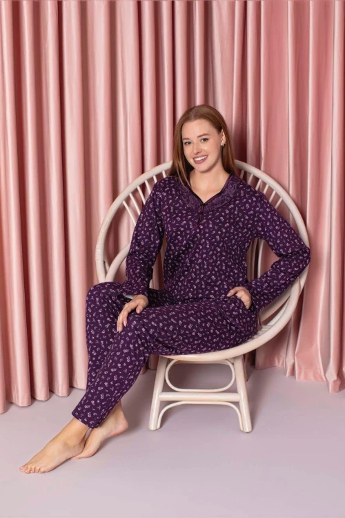 Desenli Kadın Pijama Takımı 3021