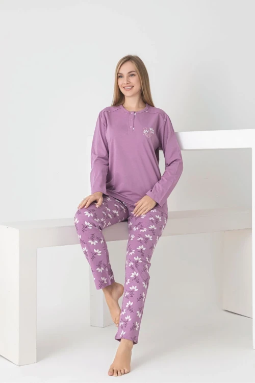 Desenli Kadın Pijama Takımı 3101