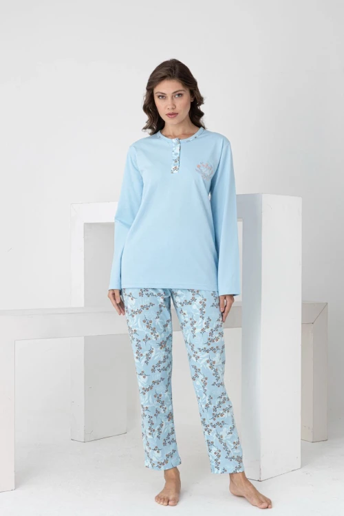Desenli Kadın Pijama Takımı 3102