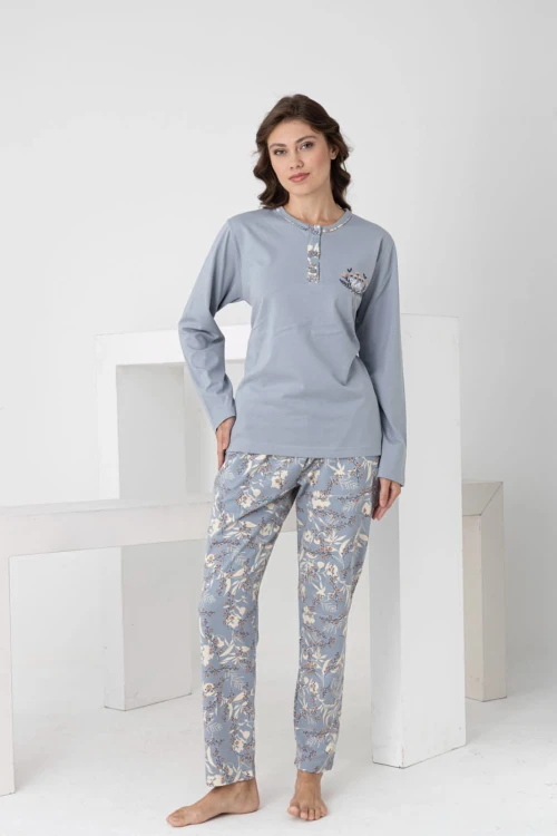 Desenli Kadın Pijama Takımı 3102