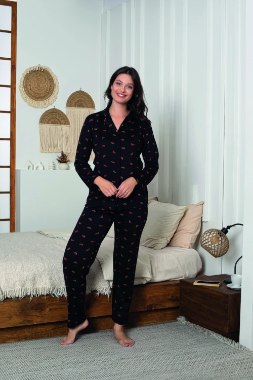 Desenli Kadın Pijama Takımı 3307