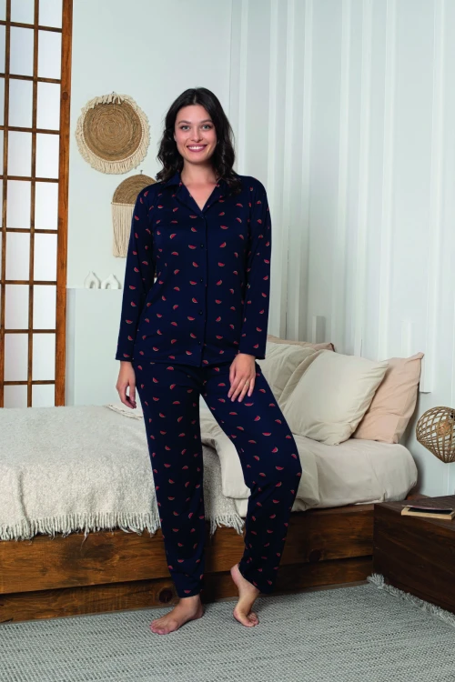 Desenli Kadın Pijama Takımı 3307