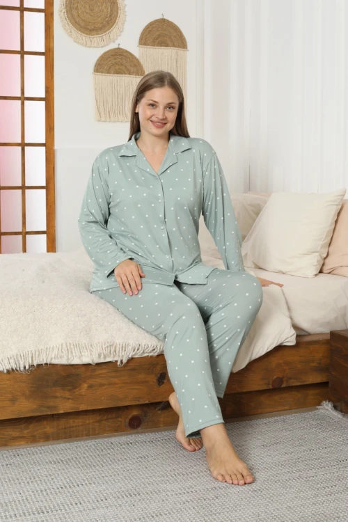 Desenli Kadın Pijama Takımı 3397
