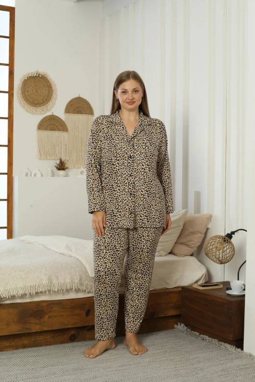 Desenli Kadın Pijama Takımı 3399