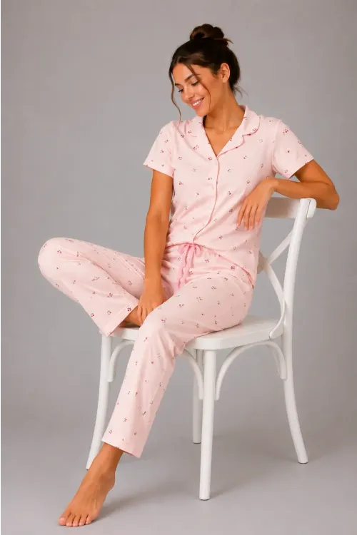 Desenli Kadın Pijama Takımı 9930