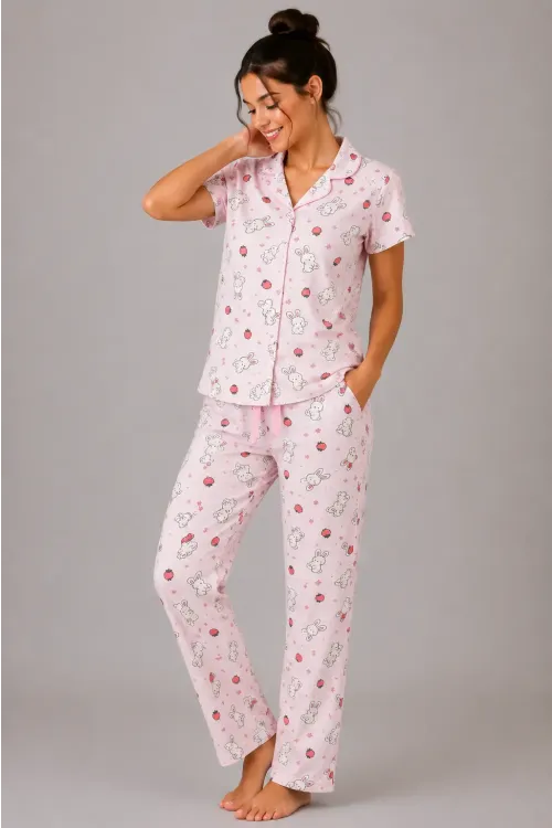 Desenli Kadın Pijama Takımı 9930