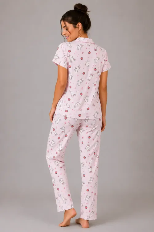 Desenli Kadın Pijama Takımı 9930