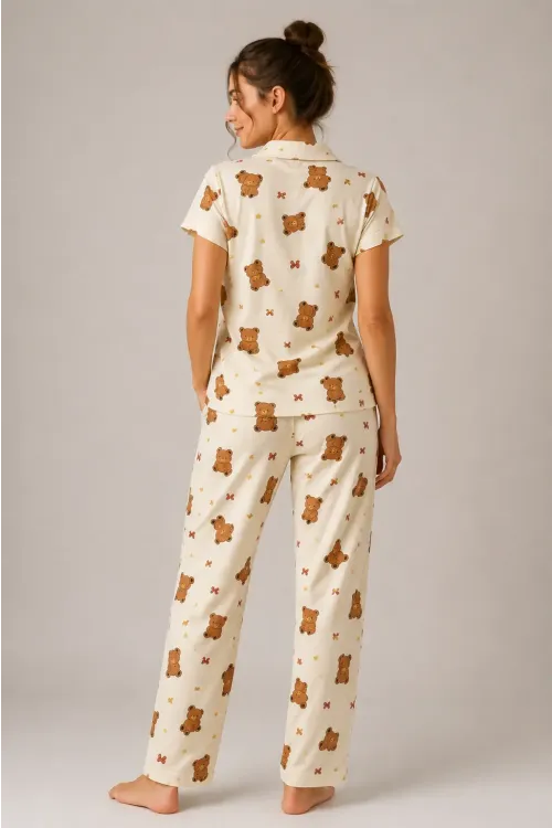 Desenli Kadın Pijama Takımı 9930
