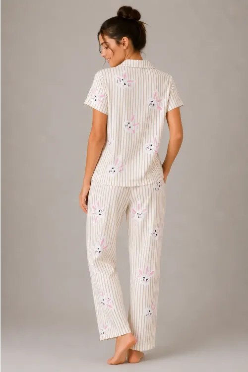 Desenli Kadın Pijama Takımı 9930