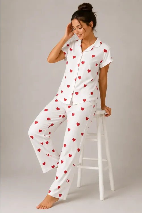 Desenli Kadın Pijama Takımı 9930