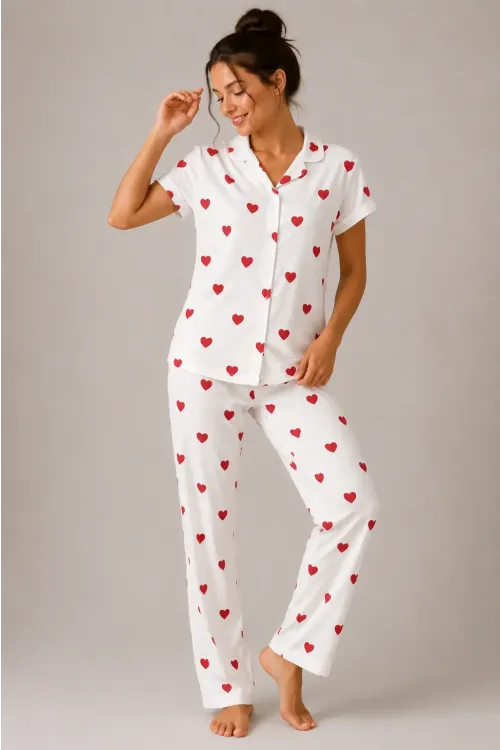 Desenli Kadın Pijama Takımı 9930