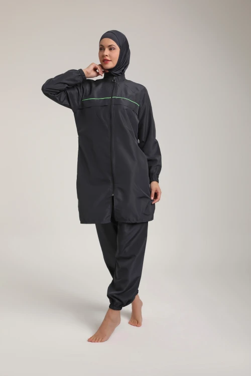 Desenli Kadın Tesettür Mayo Takım 5400