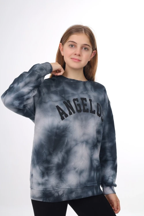 Desenli Kalın Kız Çocuk Sweat 296