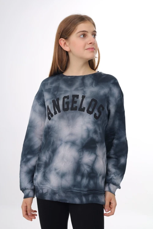 Desenli Kalın Kız Çocuk Sweat 296