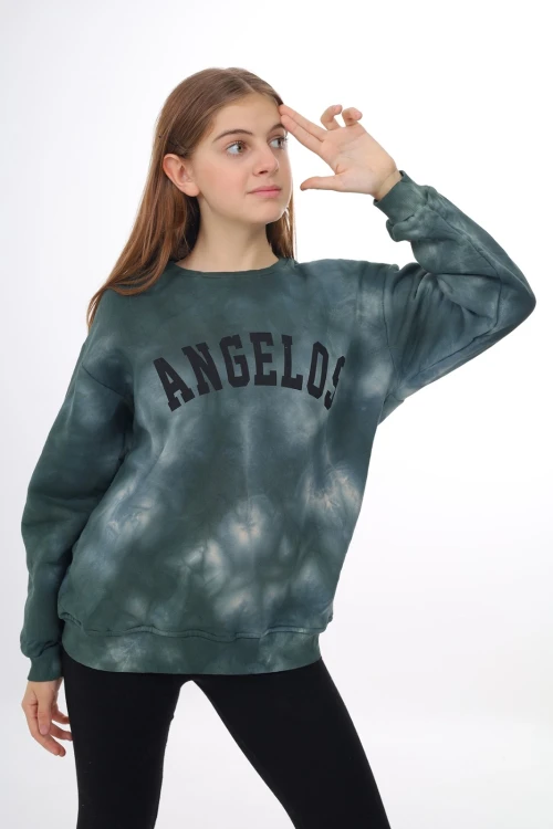 Desenli Kalın Kız Çocuk Sweat 296