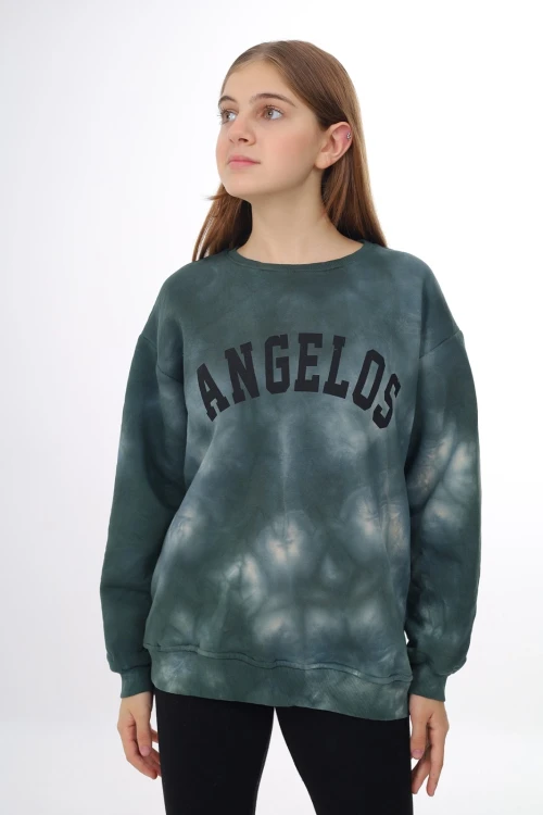 Desenli Kalın Kız Çocuk Sweat 296