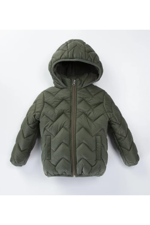 Desenli Kapşonlu Erkek Çocuk Mont 51328