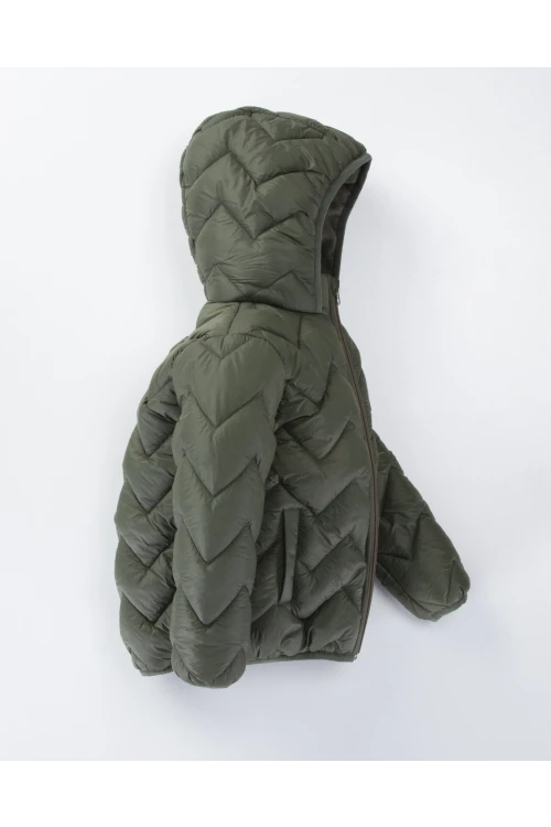 Desenli Kapşonlu Erkek Çocuk Mont 51328