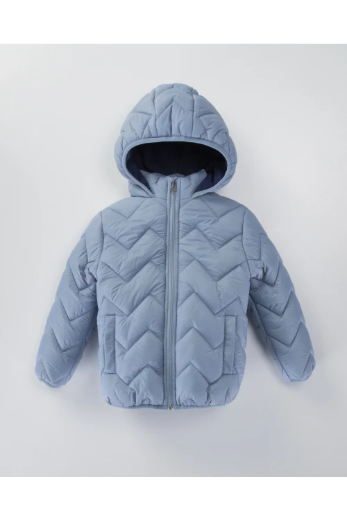 Desenli Kapşonlu Erkek Çocuk Mont 51328