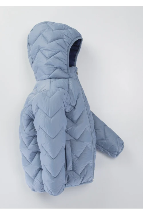 Desenli Kapşonlu Erkek Çocuk Mont 51328