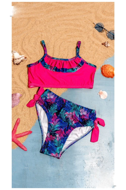 Desenli Kız Çocuk Bikini 4901