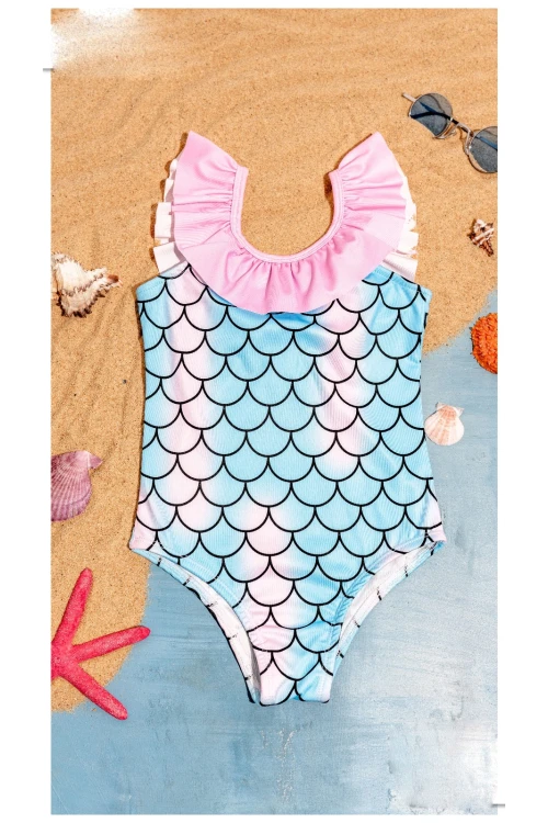 Desenli Kız Çocuk Mayo 2803