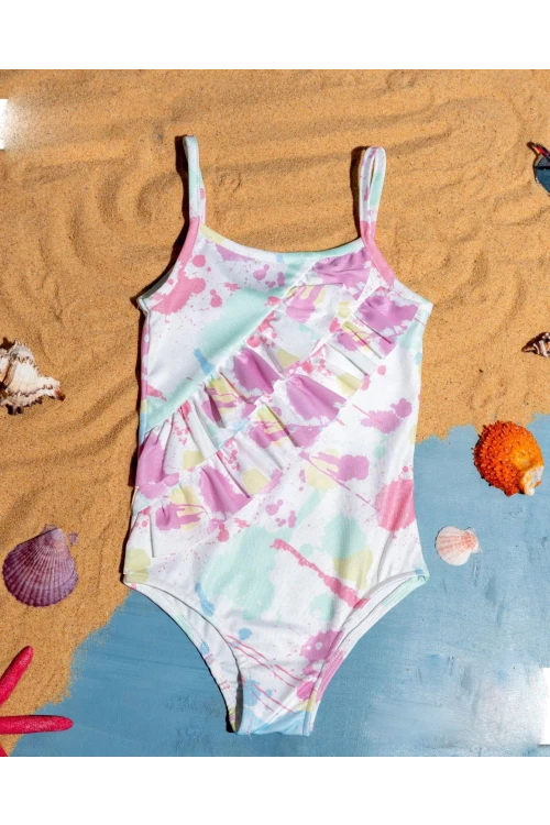 Desenli Kız Çocuk Mayo 3102