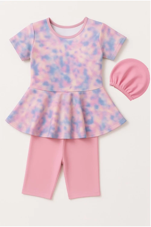 Desenli Kız Çocuk Mayo 3458