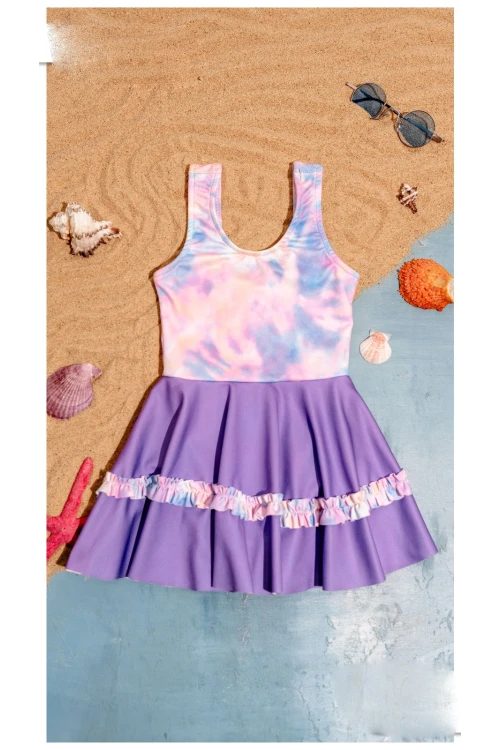 Desenli Kız Çocuk Mayo 4101