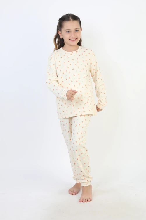 Desenli Kız Çocuk Pijama Takımı 51240