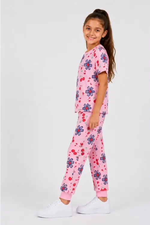 Desenli Kız Çocuk Pijama Takımı 91201