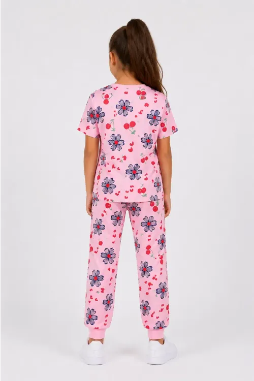 Desenli Kız Çocuk Pijama Takımı 91201