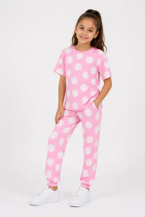 Desenli Kız Çocuk Pijama Takımı 91201