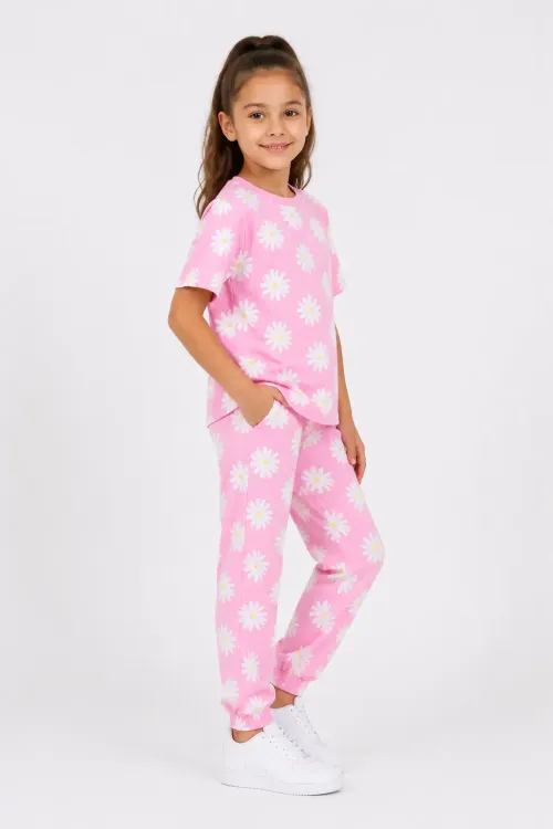 Desenli Kız Çocuk Pijama Takımı 91201