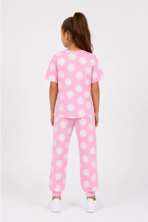 Desenli Kız Çocuk Pijama Takımı 91201