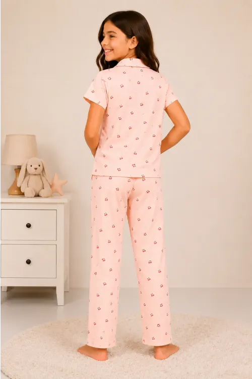 Desenli Kız Çocuk Pijama Takımı 9927