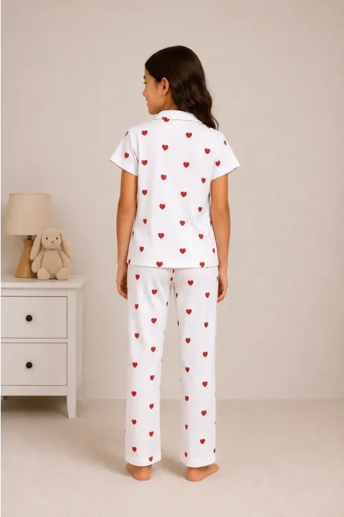 Desenli Kız Çocuk Pijama Takımı 9927