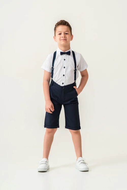 Desenli Papyonlu Erkek Çocuk Takım 2536